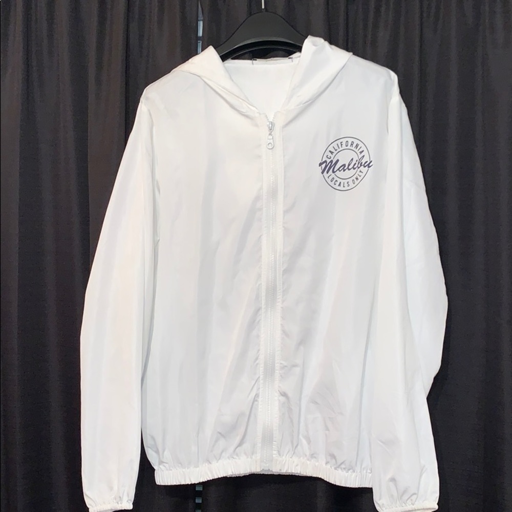 Brandy Melville White Windbreaker o/s